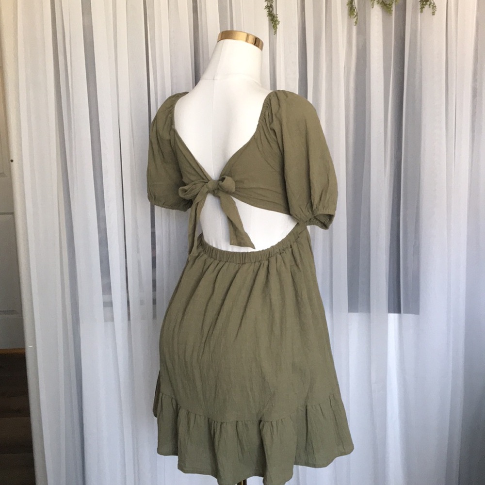 Backless Mini Ruffle Dress - Picture 3 of 4